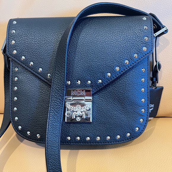 MCM 
Calfskin Patricia Studded Crossbody Bag - Picture 1 of 11